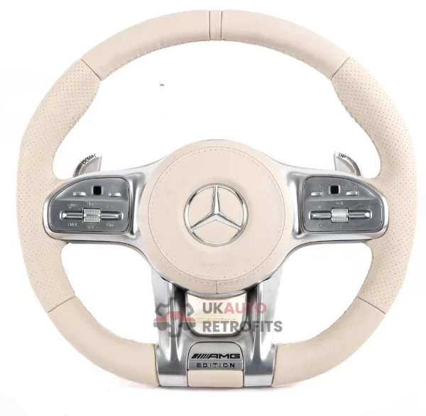 Mercedes Benz custom AMG Steering wheel All cream